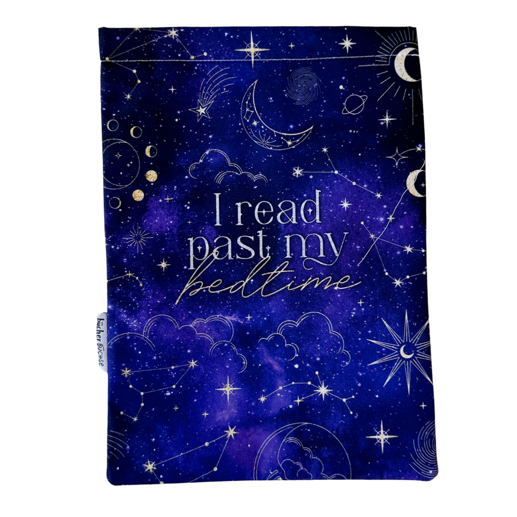 Buchhülle "I read past my bedtime" von @stellabookishart