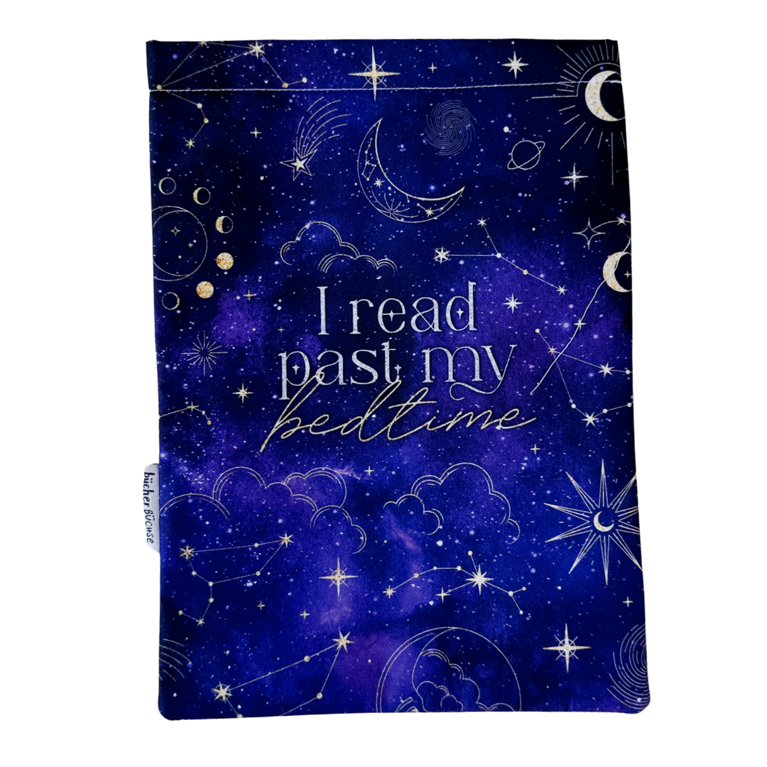 Buchhülle "I read past my bedtime" von @stellabookishart