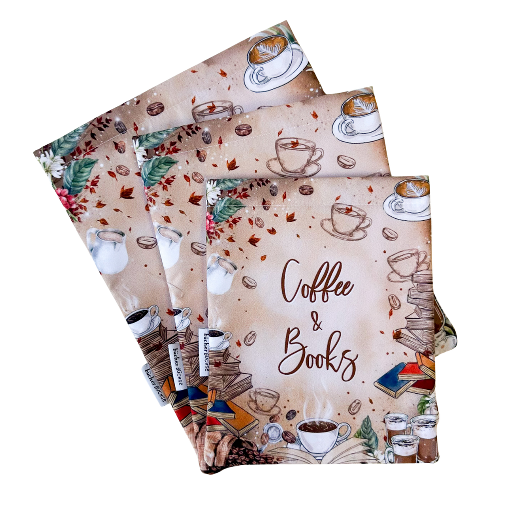 Buchhülle "Coffee &amp; Books" von @azura.arts