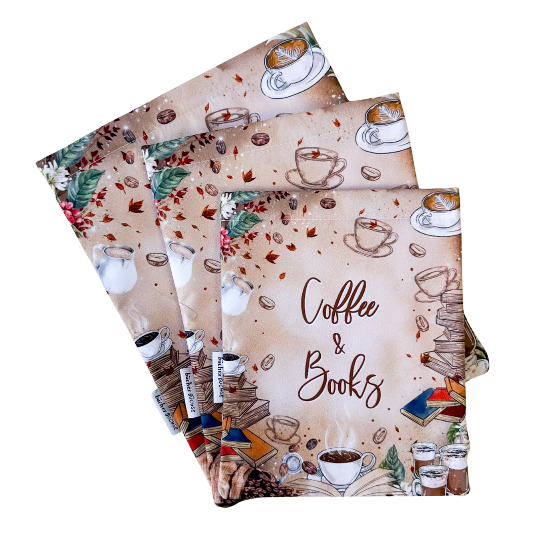 Buchhülle "Coffee &amp; Books" von @azura.arts