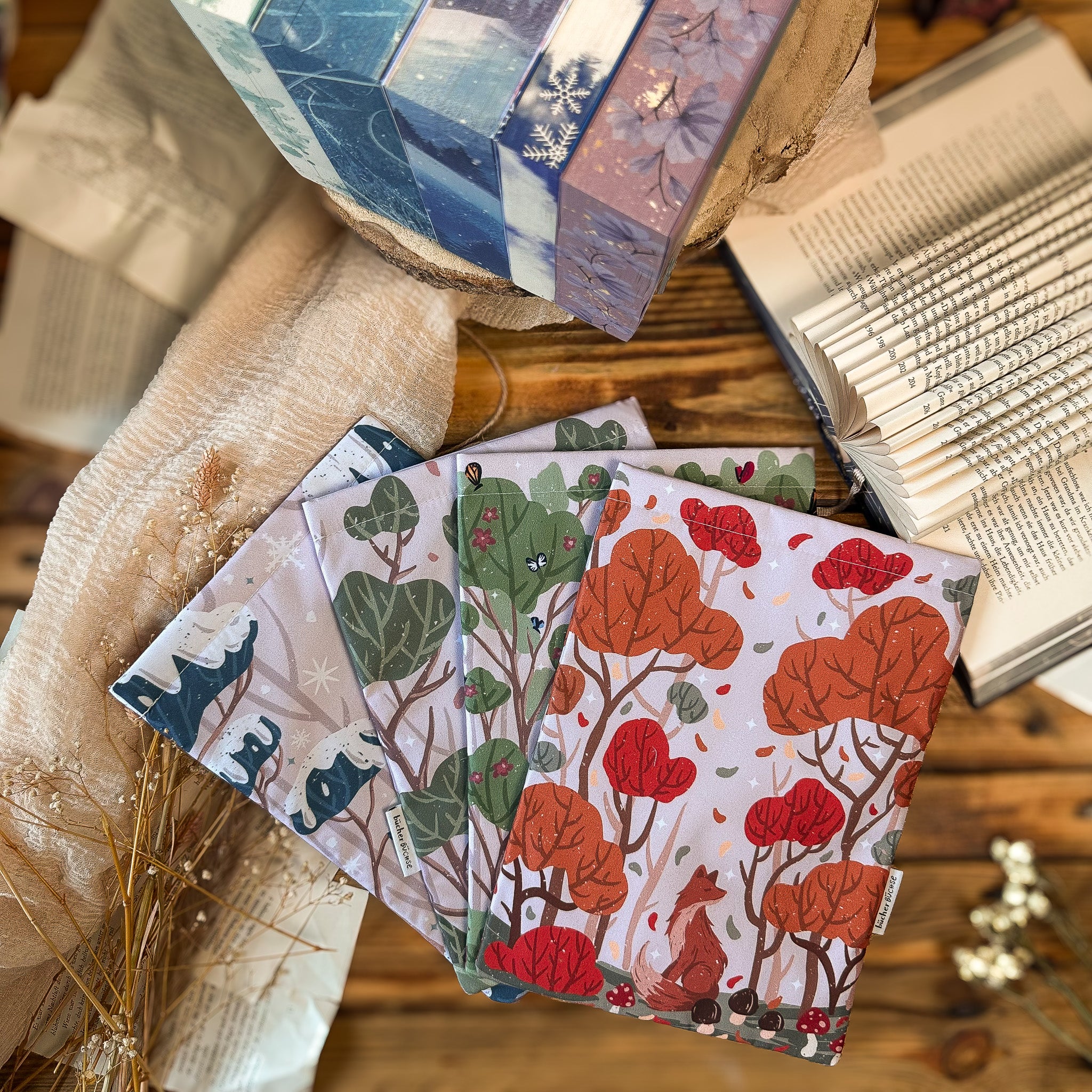 Buchhüllen-Bundle "Jahreszeiten"