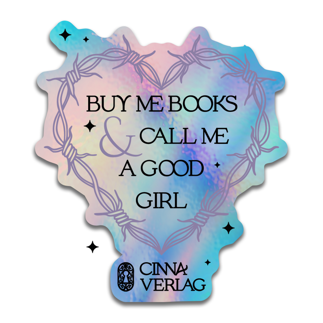 Holographischer Sticker "Buy Me Books
