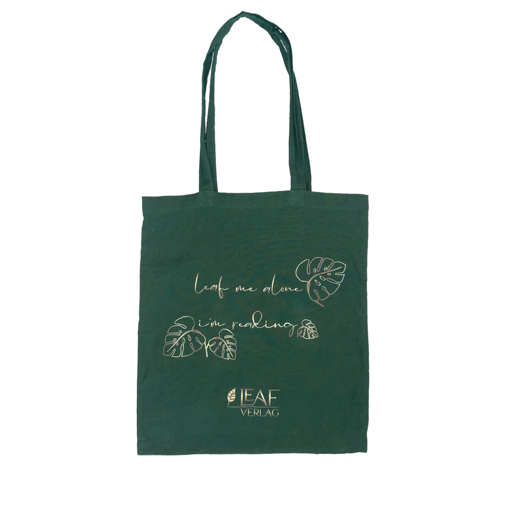 Jutebeutel "Leaf me alone I'm reading"