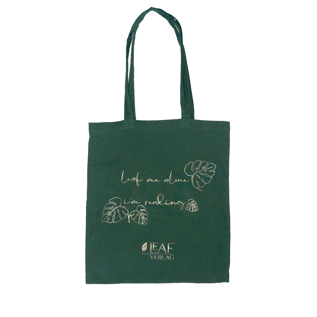 Jutebeutel "Leaf me alone I'm reading"