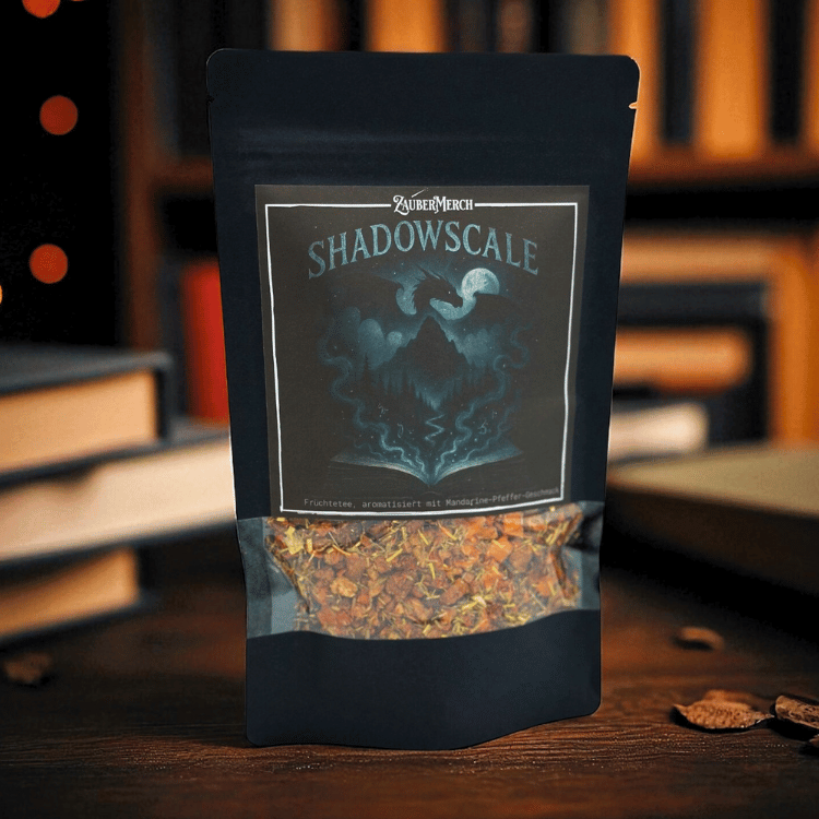 Shadowscale – Drachen Tee Mandarine & Pfeffer | Limitierter Booklover Tee