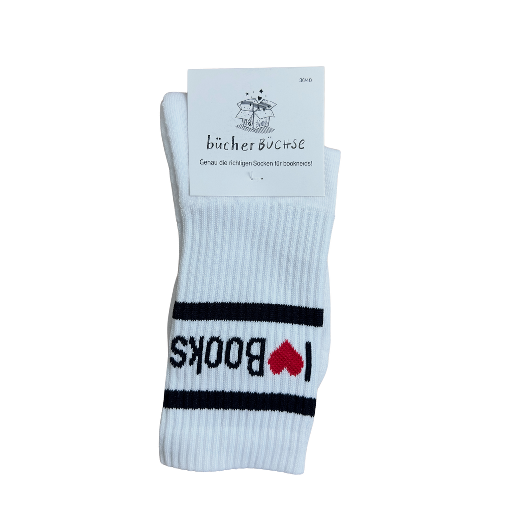 Socken "i love books"
