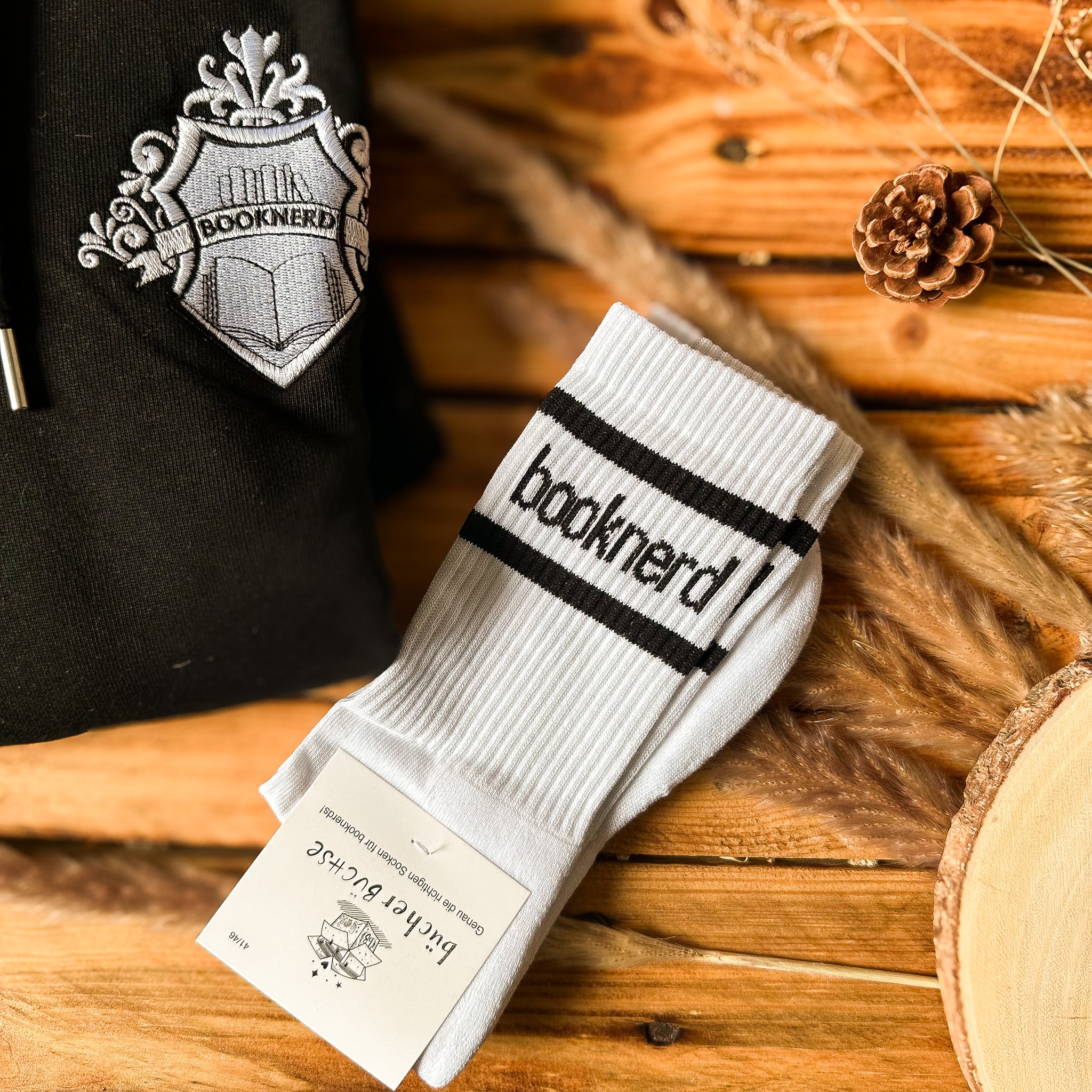 Socken "booknerd"