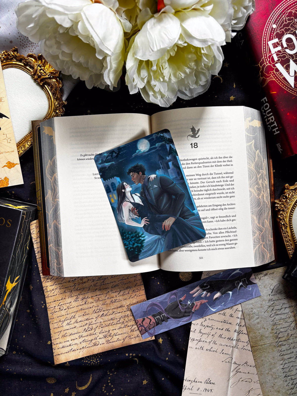 Xaden und Violet - A6 Charakter Karte / E-Reader Einleger